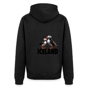 MACAREUX INSULAIRES - Veste à capuche bio Premium Unisexe - noir - Dos - Nico (187cm)