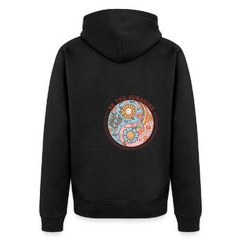 be the sunshine - Unisex Premium Organic Zip Hoodie - black - Back - Nico (187cm)