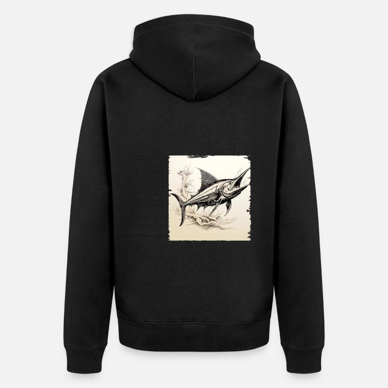 Marlin - Veste à capuche bio Premium Unisexe - noir