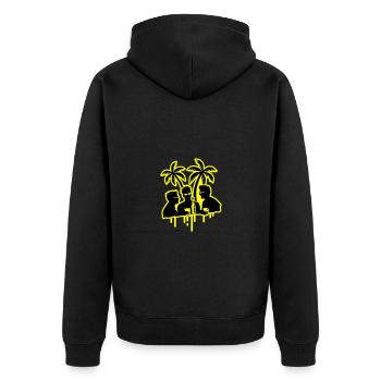 Insel Party Feiern Bier - Unisex Premium Bio Zip Hoodie - Schwarz - Hinten - Nico (187cm)