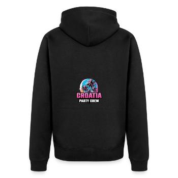 Croatia Party Crew Holiday Saying - Unisex Premium Organic Zip Hoodie - black - Back - Nico (187cm)