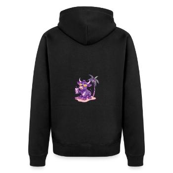 Palmier d’été de l’île du Taurus - Veste à capuche bio Premium Unisexe - noir - Dos - Nico (187cm)