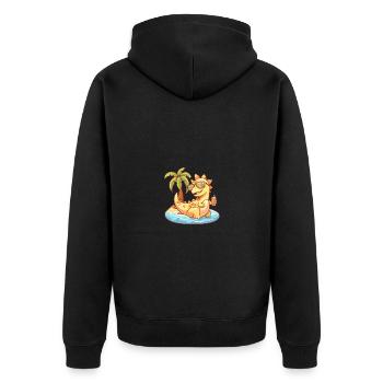 Dinosaure Stegosaurus Island Palm - Veste à capuche bio Premium Unisexe - noir - Dos - Nico (187cm)