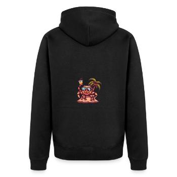 Tarentule, Araignée, Île, Été, Palm - Veste à capuche bio Premium Unisexe - noir - Dos - Nico (187cm)