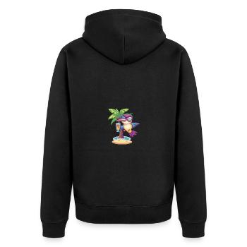 Colibri Oiseau Vacances D’été - Veste à capuche bio Premium Unisexe - noir - Dos - Nico (187cm)
