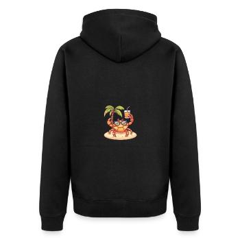 Vacances d’été du crabe Cancer - Veste à capuche bio Premium Unisexe - noir - Dos - Nico (187cm)