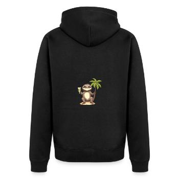Vacances d’été de paresseux - Veste à capuche bio Premium Unisexe - noir - Dos - Nico (187cm)