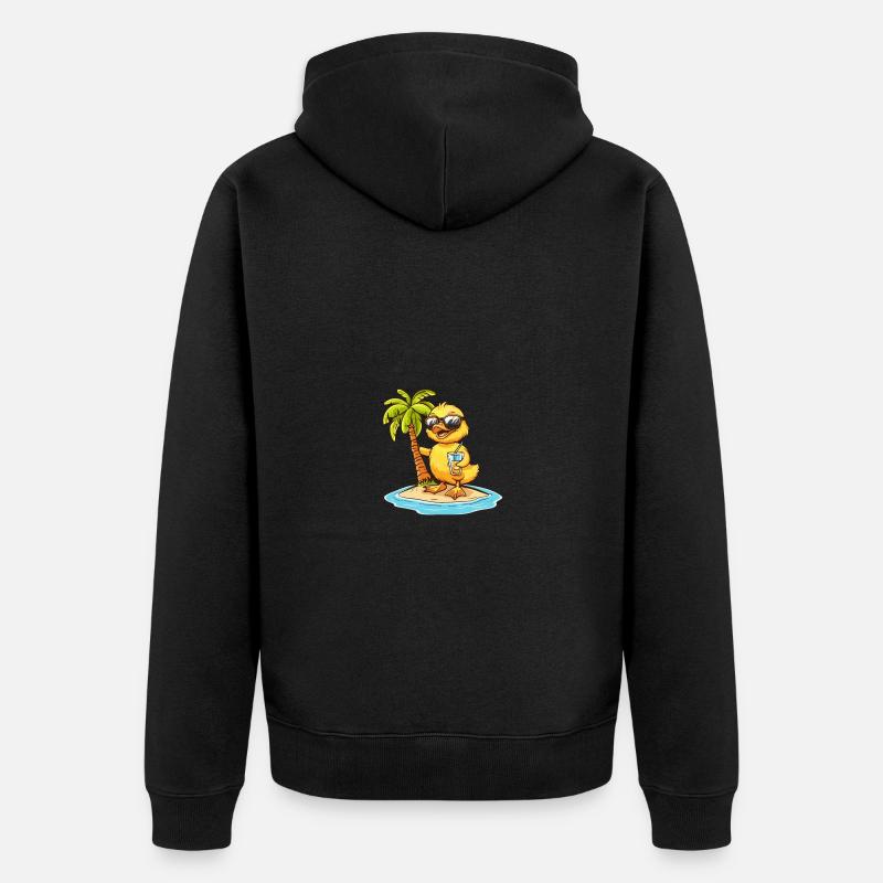 Vacances d’été de canard - Veste à capuche bio Premium Unisexe - noir