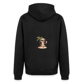 Vacances d’été de suricate - Veste à capuche bio Premium Unisexe - noir - Dos - Nico (187cm)