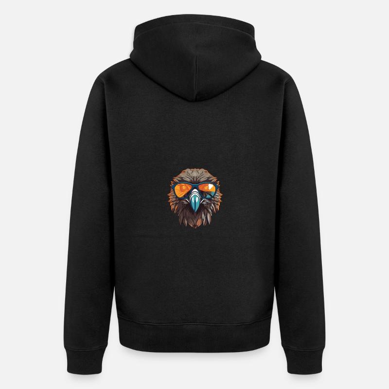 Tête d’aigle cool - Veste à capuche bio Premium Unisexe - noir