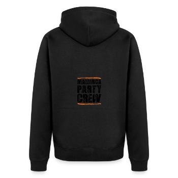 Mallorca Party Crew - Unisex Premium Bio Zip Hoodie - Schwarz - Hinten - Nico (187cm)
