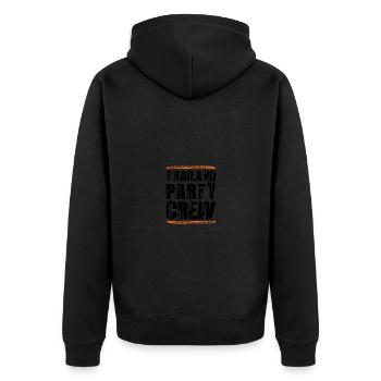 Thailand Party Crew - Unisex Premium Bio Zip Hoodie - Schwarz - Hinten - Nico (187cm)