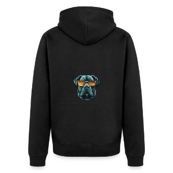 Mastiff Tête De Chien Cool - Veste à capuche bio Premium Unisexe - noir - Dos - Nico (187cm)