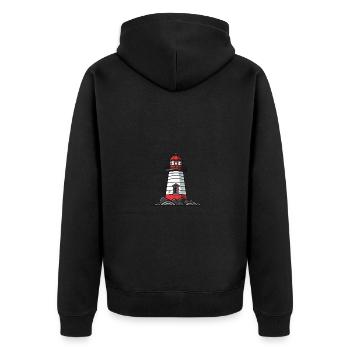 Icône de phare - Veste à capuche bio Premium Unisexe - noir - Dos - Nico (187cm)