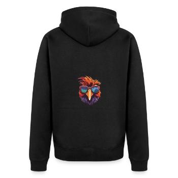 Fête de la tête froide - Veste à capuche bio Premium Unisexe - noir - Dos - Nico (187cm)