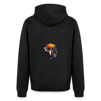 Fête Eagle Cool Head - Veste à capuche bio Premium Unisexe - noir - Dos - Nico (187cm)