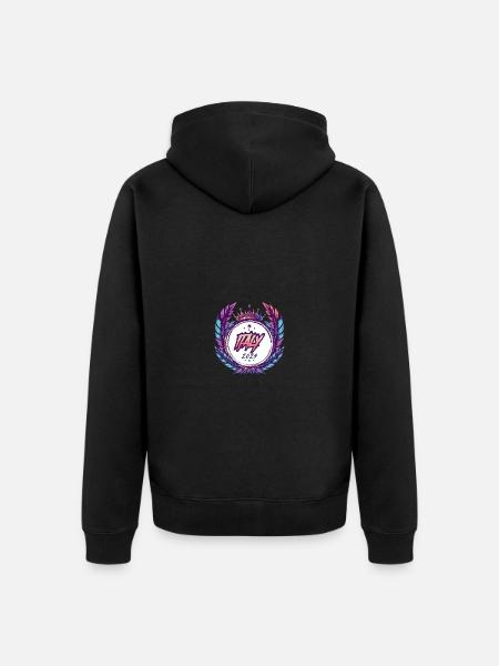 Italien 2024 Wappen - Unisex Premium Bio Zip Hoodie - Schwarz