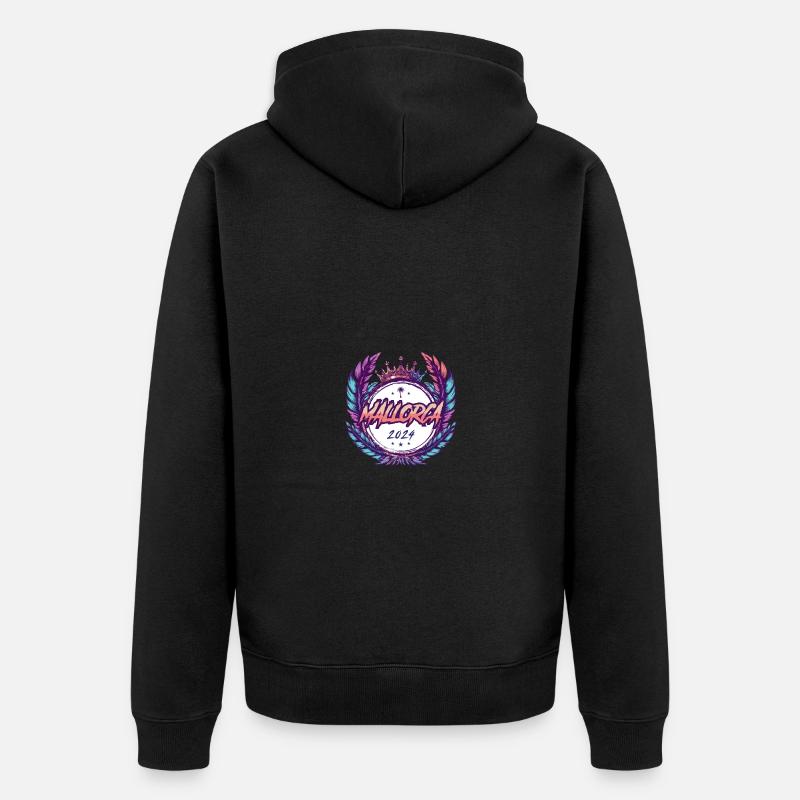 Mallorca 2024 Wappen - Unisex Premium Bio Zip Hoodie - Schwarz