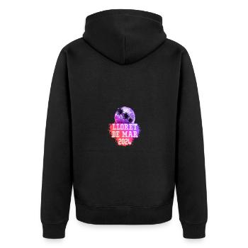 Lloret De Mar 2024 Palm Trees - Unisex Premium Organic Zip Hoodie - black - Back - Nico (187cm)