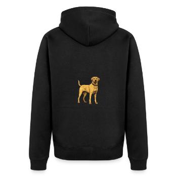 Chien Labrador - Veste à capuche bio Premium Unisexe - noir - Dos - Nico (187cm)