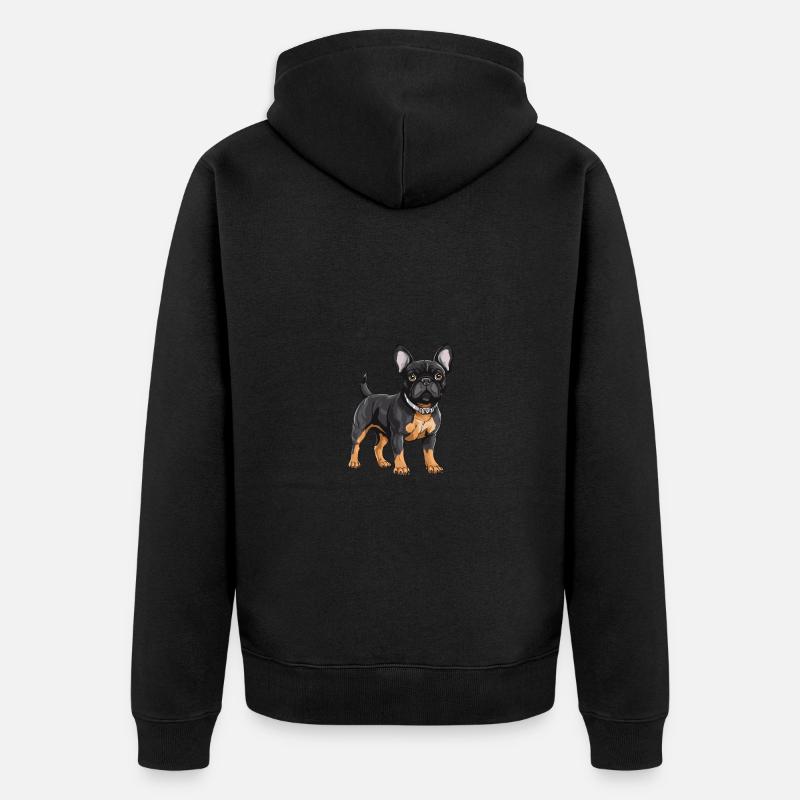 Bouledogue Français - Veste à capuche bio Premium Unisexe - noir