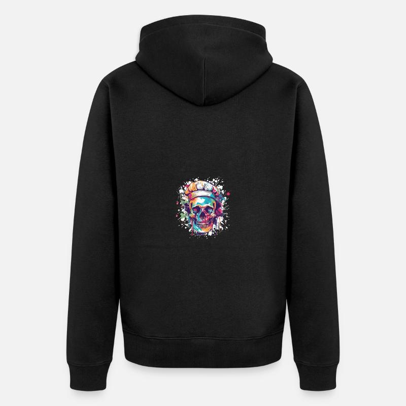 Chef Squelette - Veste à capuche bio Premium Unisexe - noir
