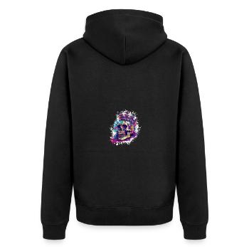 Couronne de squelette de roi - Veste à capuche bio Premium Unisexe - noir - Dos - Nico (187cm)