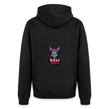 Bali 2024 Âne de fête - Veste à capuche bio Premium Unisexe - noir - Dos - Nico (187cm)