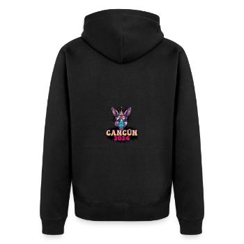 Cancun 2024 Âne de fête - Veste à capuche bio Premium Unisexe - noir - Dos - Nico (187cm)