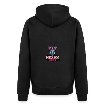 Mexique 2024 Âne de fête - Veste à capuche bio Premium Unisexe - noir - Dos - Nico (187cm)