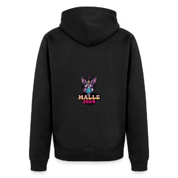 Malle 2024 Âne de fête - Veste à capuche bio Premium Unisexe - noir - Dos - Nico (187cm)