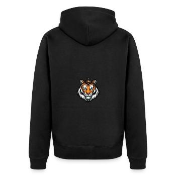 Couronne Tête de Tigre - Veste à capuche bio Premium Unisexe - noir - Dos - Nico (187cm)