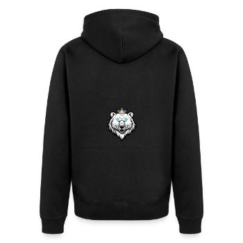 Tête d’ours polaire Couronne d’ours polaire - Veste à capuche bio Premium Unisexe - noir - Dos - Nico (187cm)