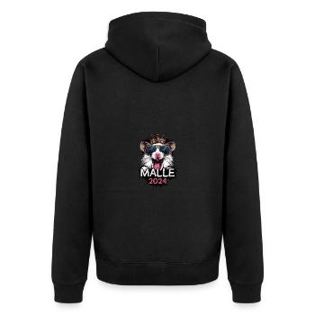 Malle 2024 Hamster de fête - Veste à capuche bio Premium Unisexe - noir - Dos - Nico (187cm)