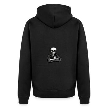 Squelette Halloween - Veste à capuche bio Premium Unisexe - noir - Dos - Nico (187cm)