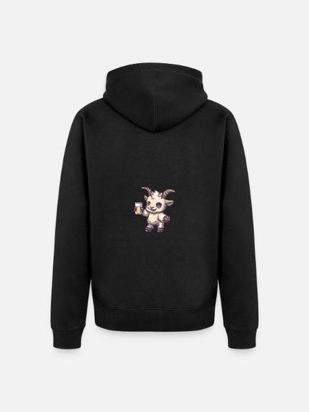 Mountain Goat Beer Pixel - Unisex Premium Organic Zip Hoodie - black