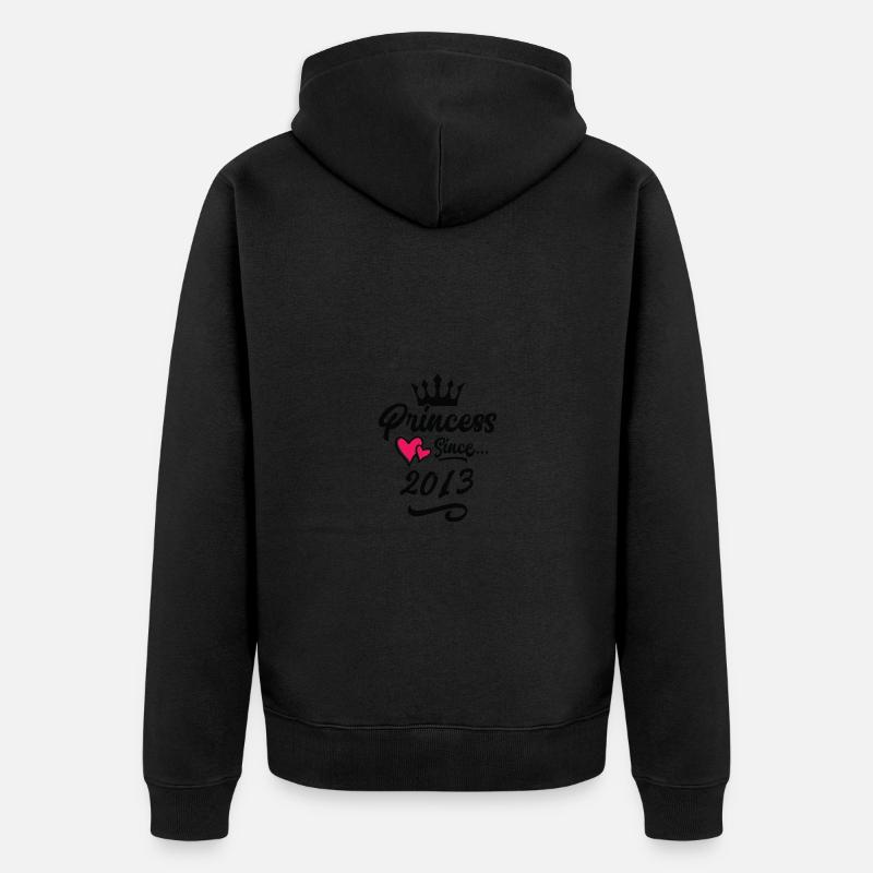 2013 Anniversaire de la princesse - Veste à capuche bio Premium Unisexe - noir