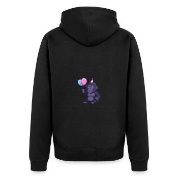Bande dessinée d’anniversaire de gorille - Veste à capuche bio Premium Unisexe - noir - Dos - Nico (187cm)