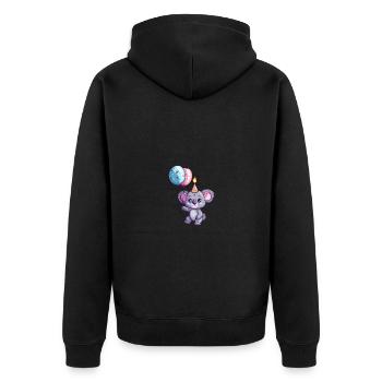 Bande dessinée d’anniversaire Koala - Veste à capuche bio Premium Unisexe - noir - Dos - Nico (187cm)