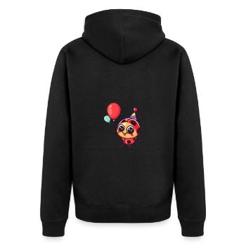 Marienkäfer Geburtstag Comic - Unisex Premium Bio Zip Hoodie - Schwarz - Hinten - Nico (187cm)