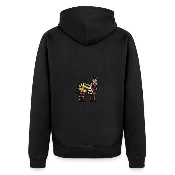 Zebra Halloween Animal - Unisex Premium Organic Zip Hoodie - black - Back - Nico (187cm)