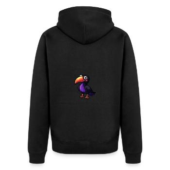 Toucan oiseau Halloween Animal - Veste à capuche bio Premium Unisexe - noir - Dos - Nico (187cm)