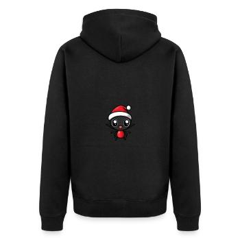 Ant Christmas Cute - Unisex Premium Organic Zip Hoodie - black - Back - Nico (187cm)