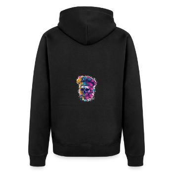 Chef Chef Crâne - Veste à capuche bio Premium Unisexe - noir - Dos - Nico (187cm)