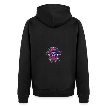 Capitaine Crâne de pirate - Veste à capuche bio Premium Unisexe - noir - Dos - Nico (187cm)