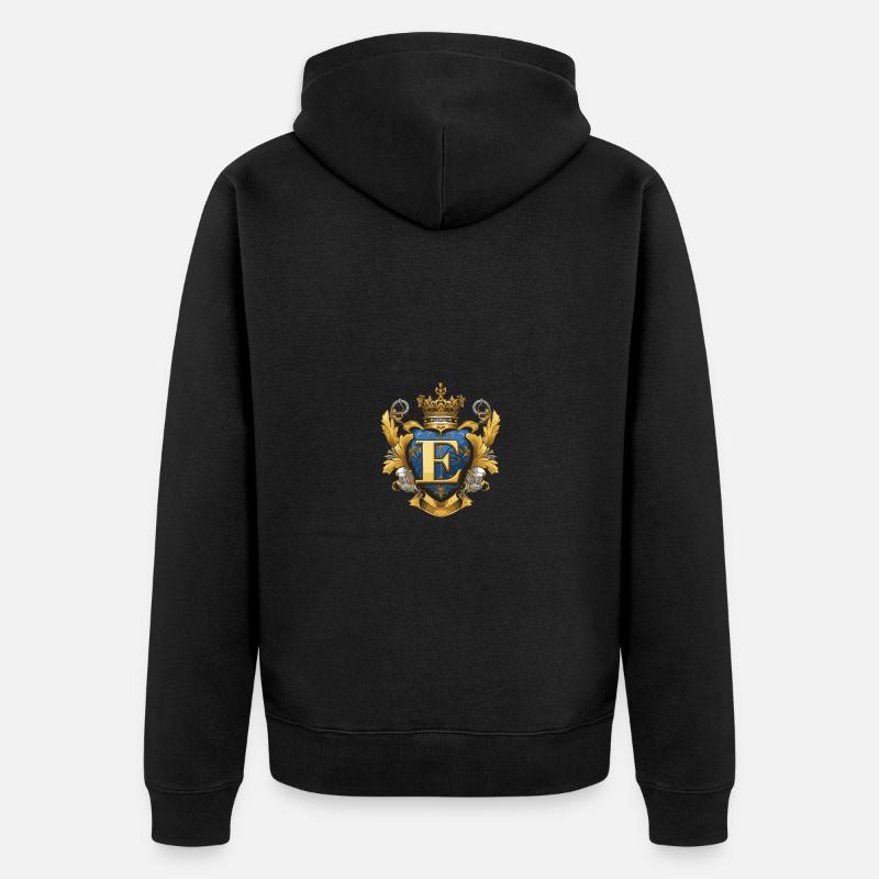 Couronne de logo E Letter - Veste à capuche bio Premium Unisexe - noir