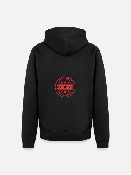 Vip Member Stamp - Unisex Premium Organic Zip Hoodie - black