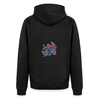 Dinosaure tricératops Sombrero - Veste à capuche bio Premium Unisexe - noir - Dos - Nico (187cm)