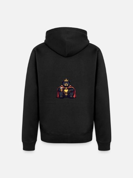 Bear Beer Funny - Unisex Premium Organic Zip Hoodie - black