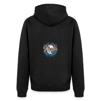 Malle 2025 Team - Unisex Premium Organic Zip Hoodie - black - Back - Nico (187cm)
